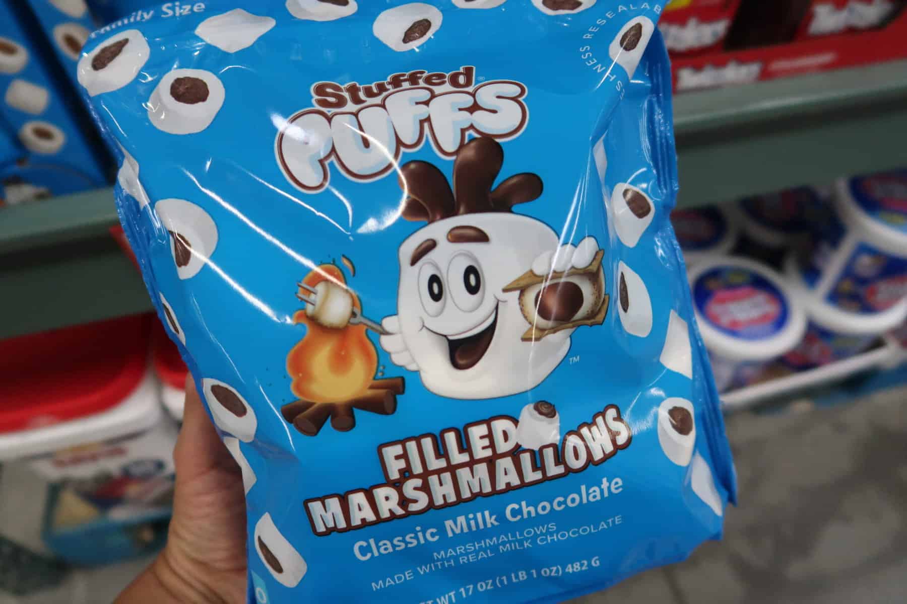 stuffed puffs chocolate marshmallows at BJs wholesale club
