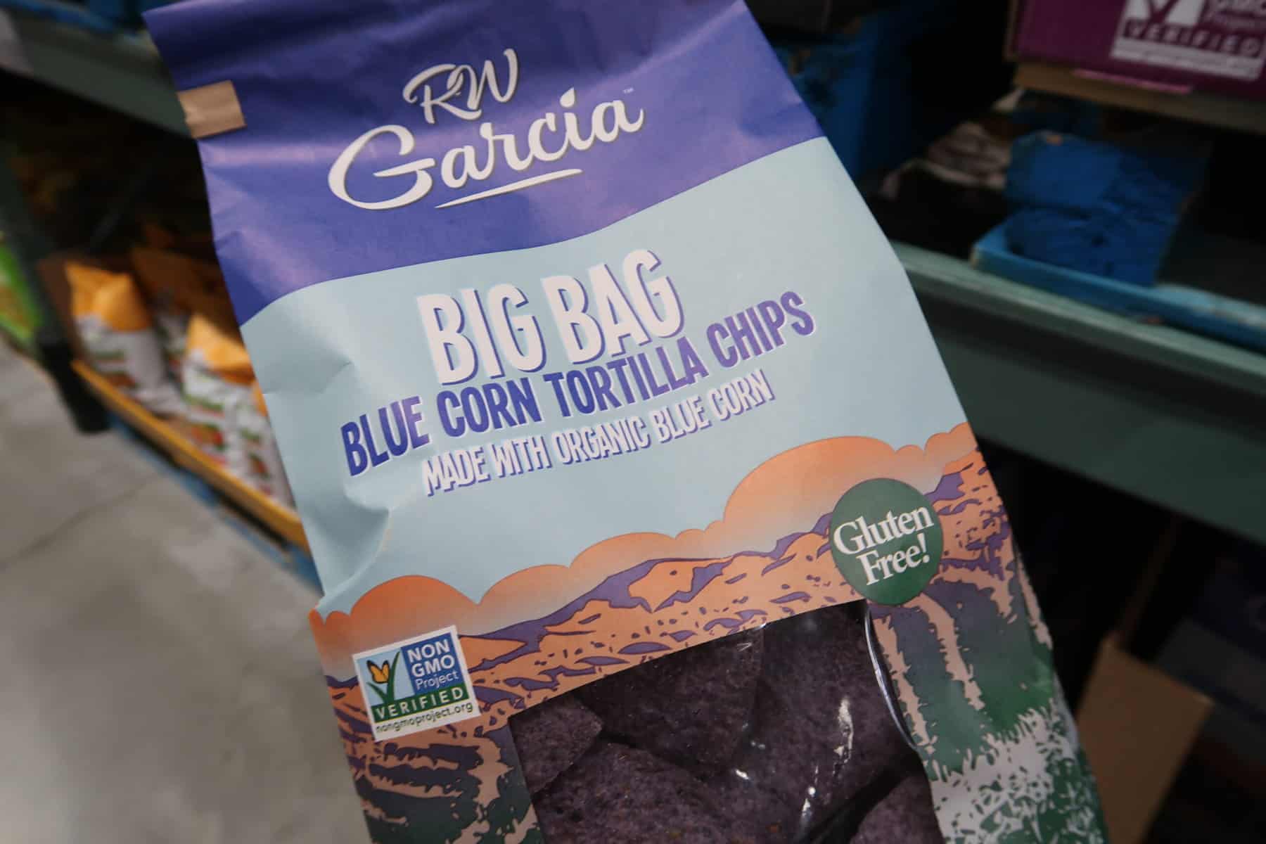 rw garcia blue corn tortilla chips at BJs