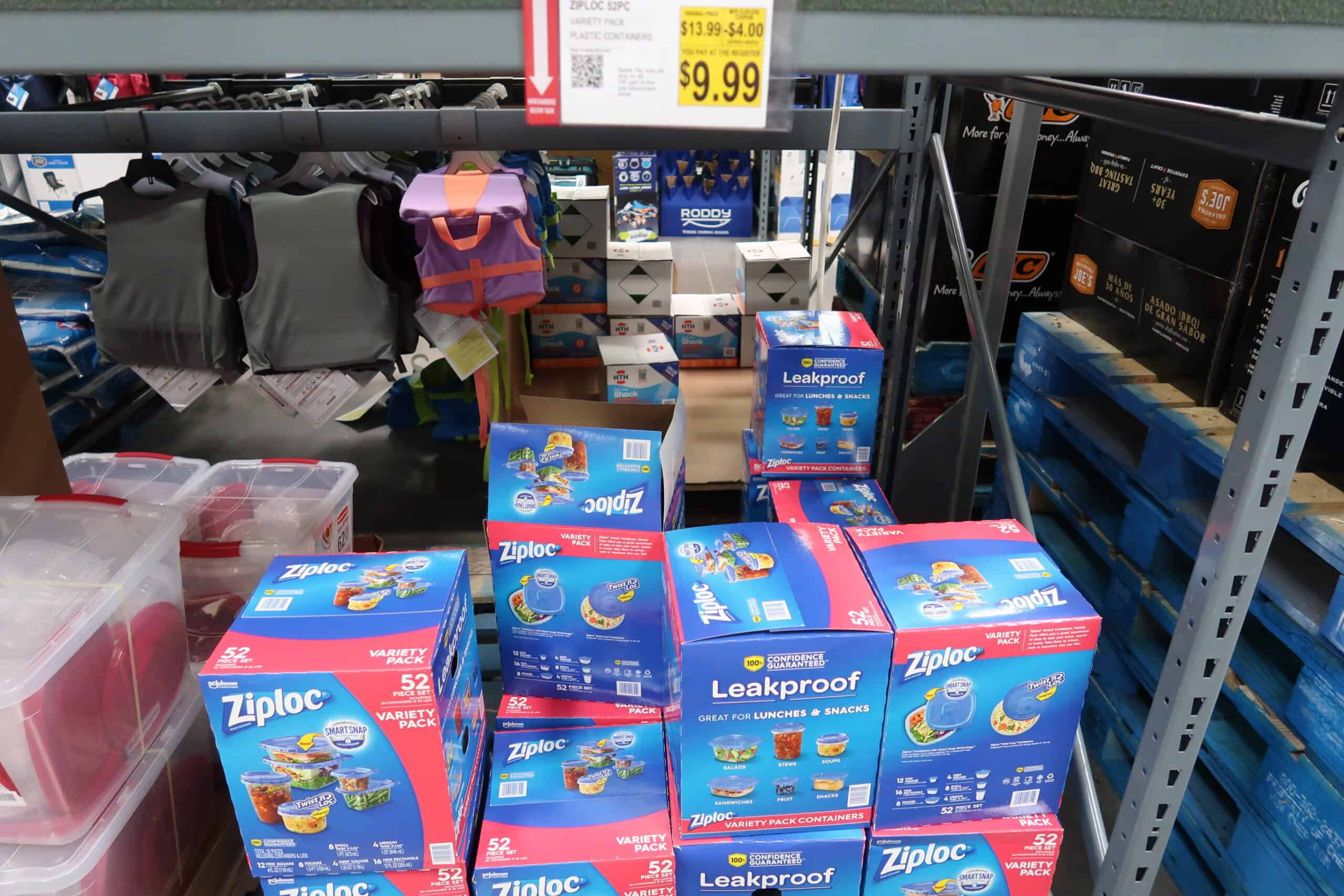 ziploc storage containers at BJs