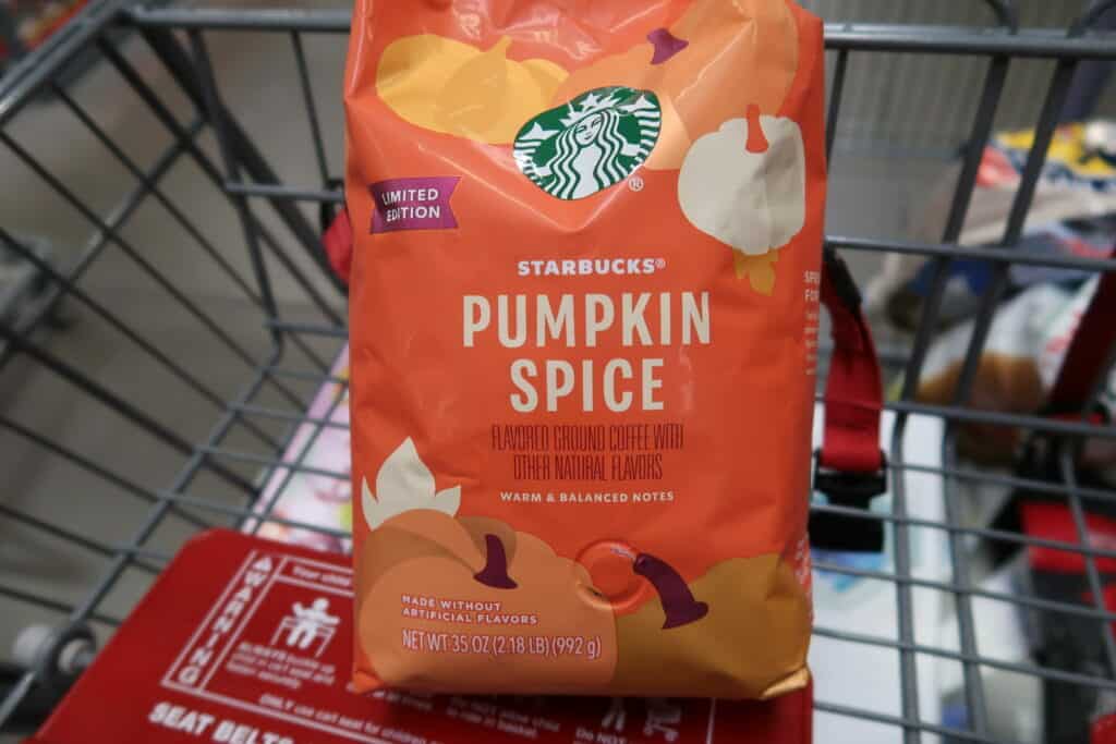 pumpkin spice coffee at BJ's wholesale club 2022