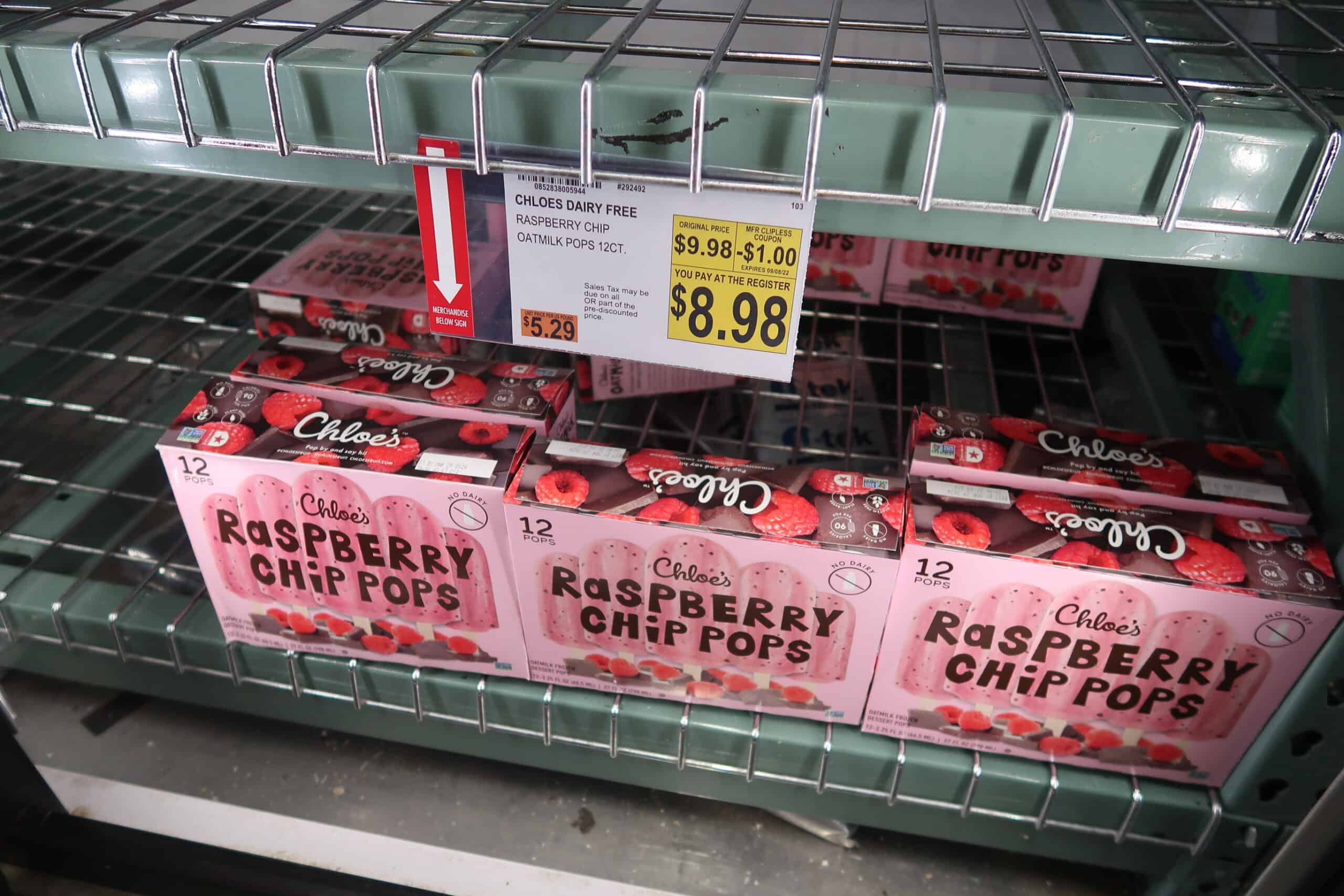 chloe's raspberry chip bars at BJs