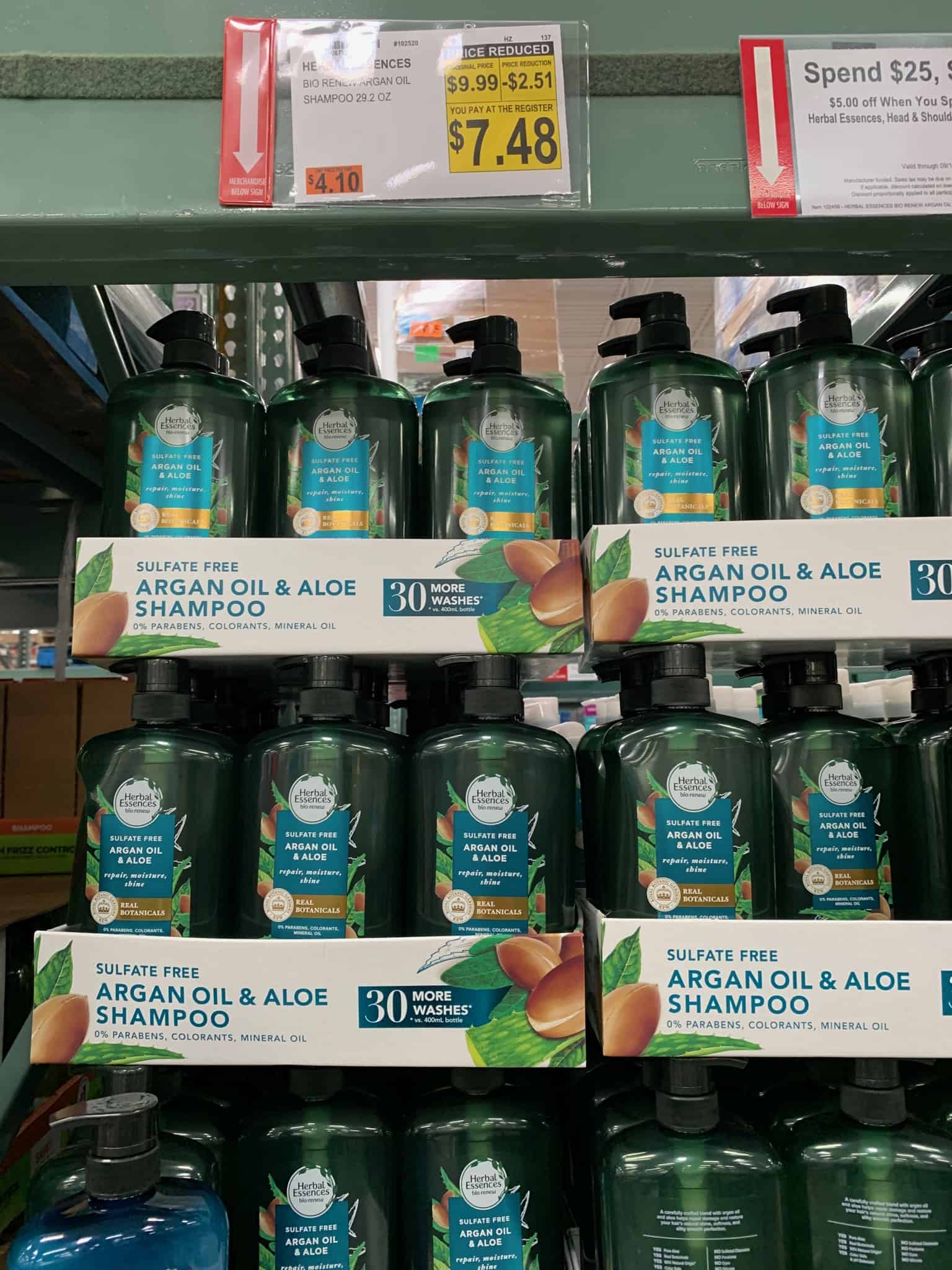 herbal essence argan oil & aloe shampoo
