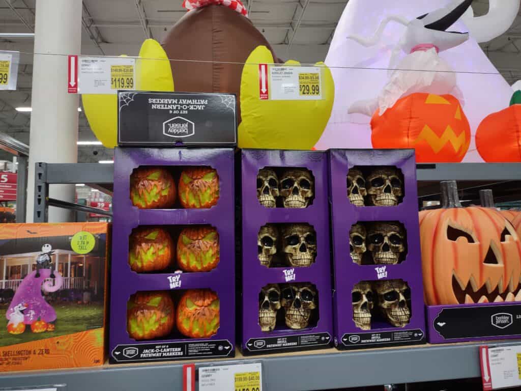jack o lantern pathway markers at bj's