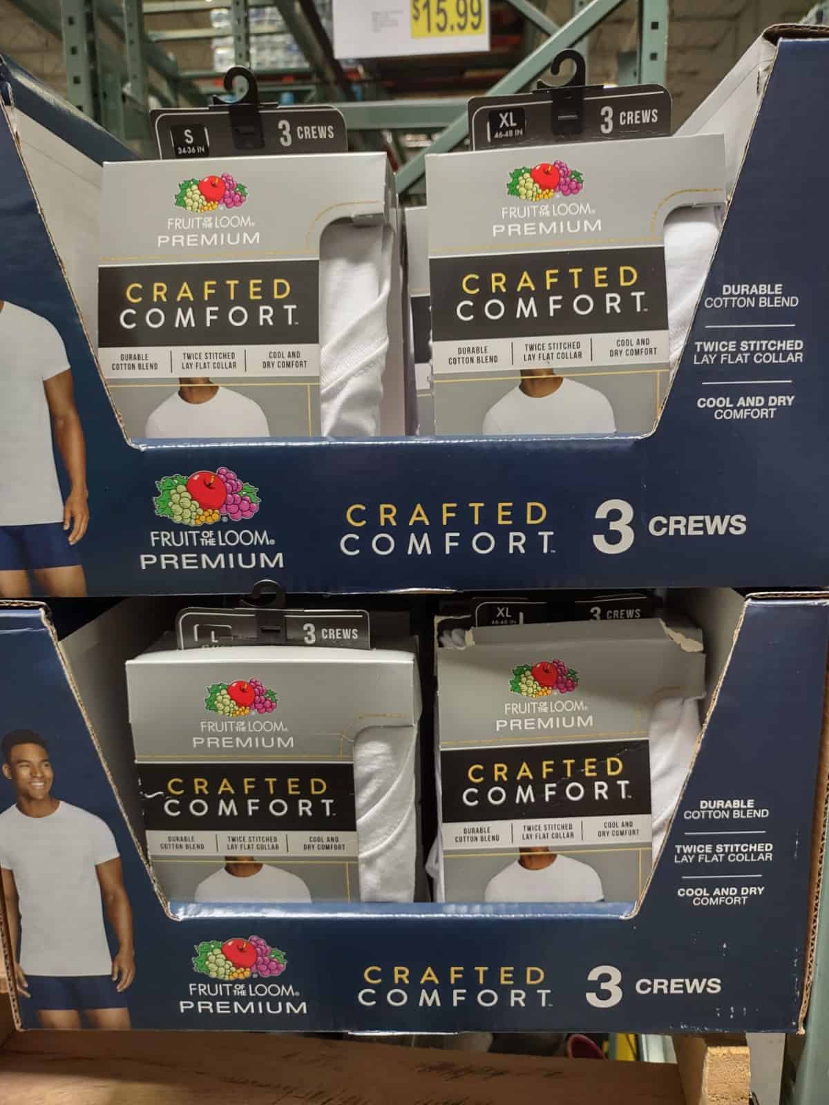 fruit of the loom men's crew t's