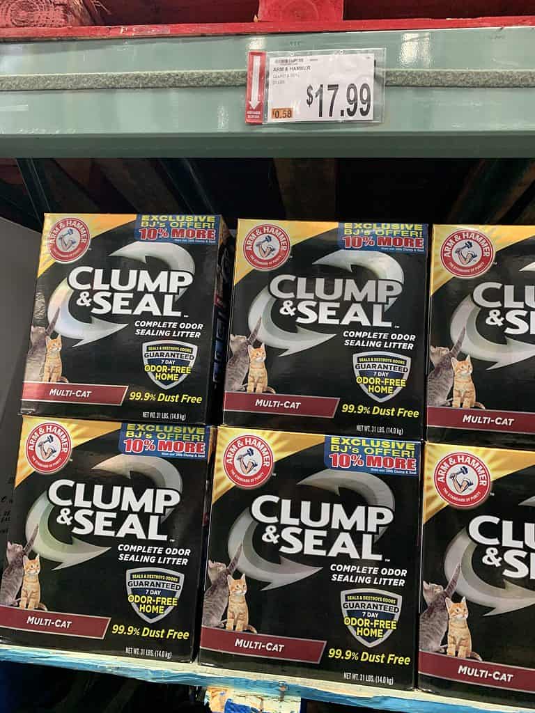 arm and hammer clump and seal cat litter at BJs 