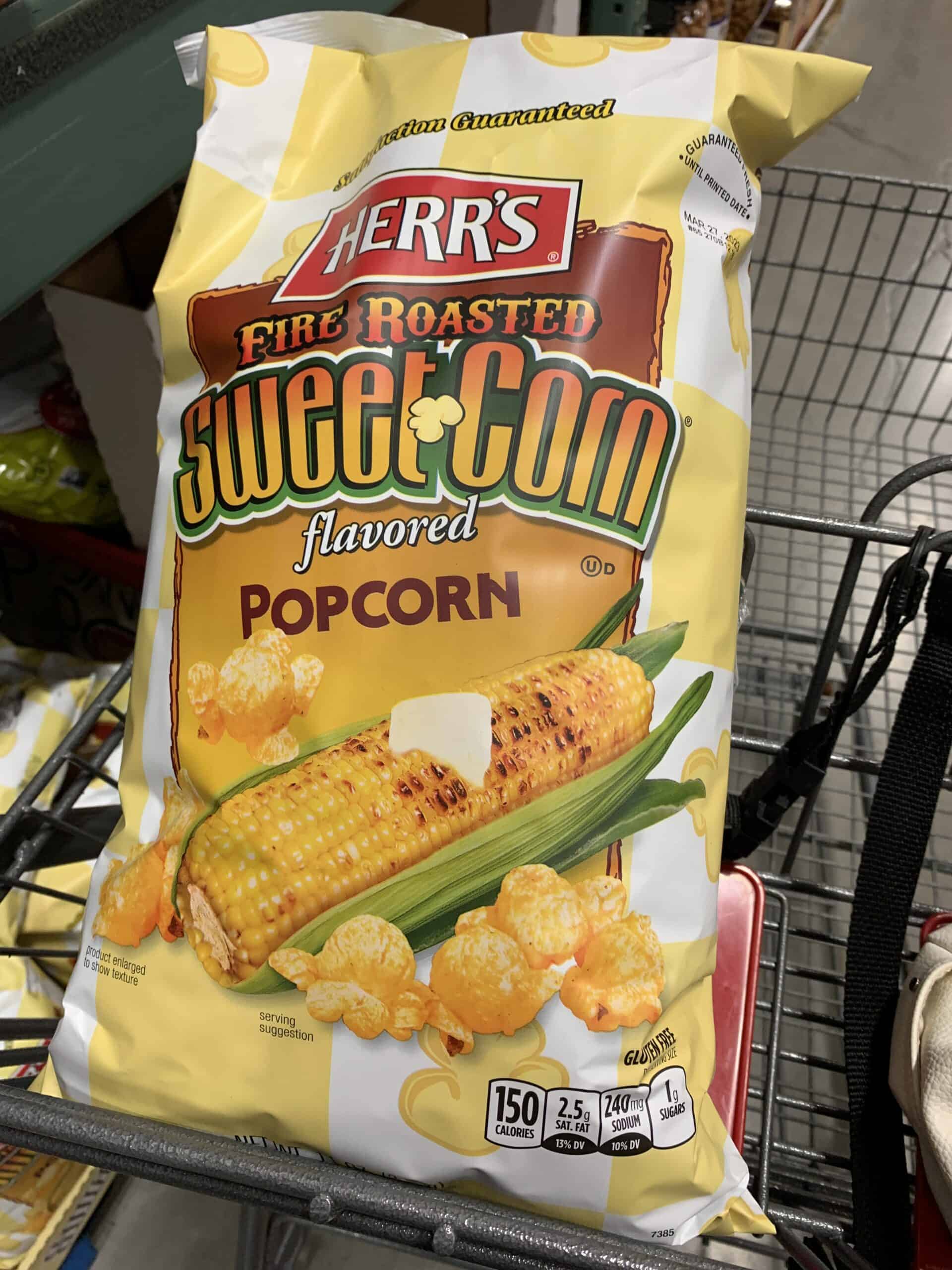 herr's fire roasted sweet corn popcorn