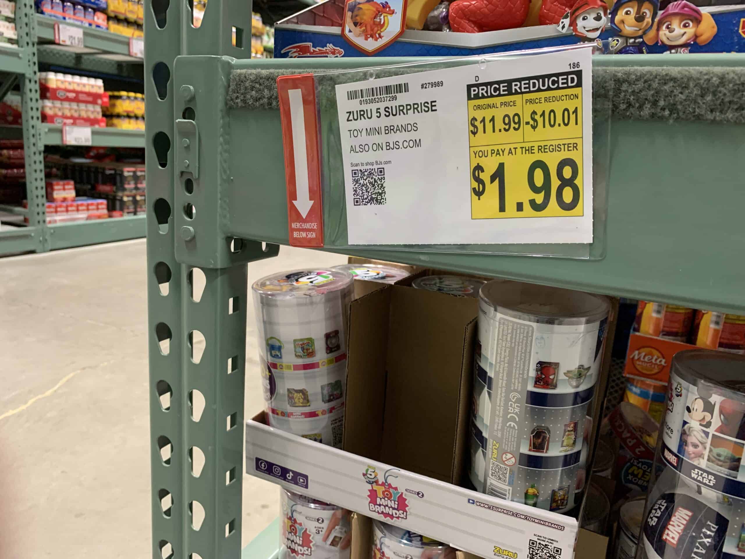 mini brands cheap at Bjs