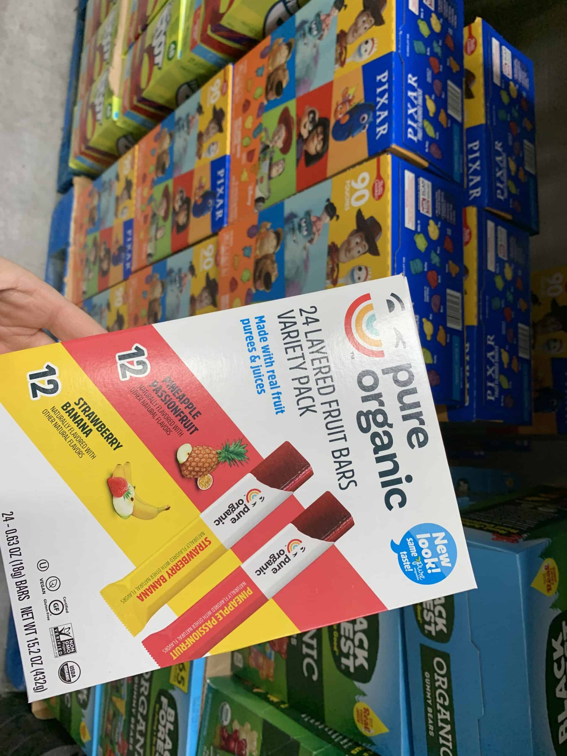 pure organic layered fruit bars
