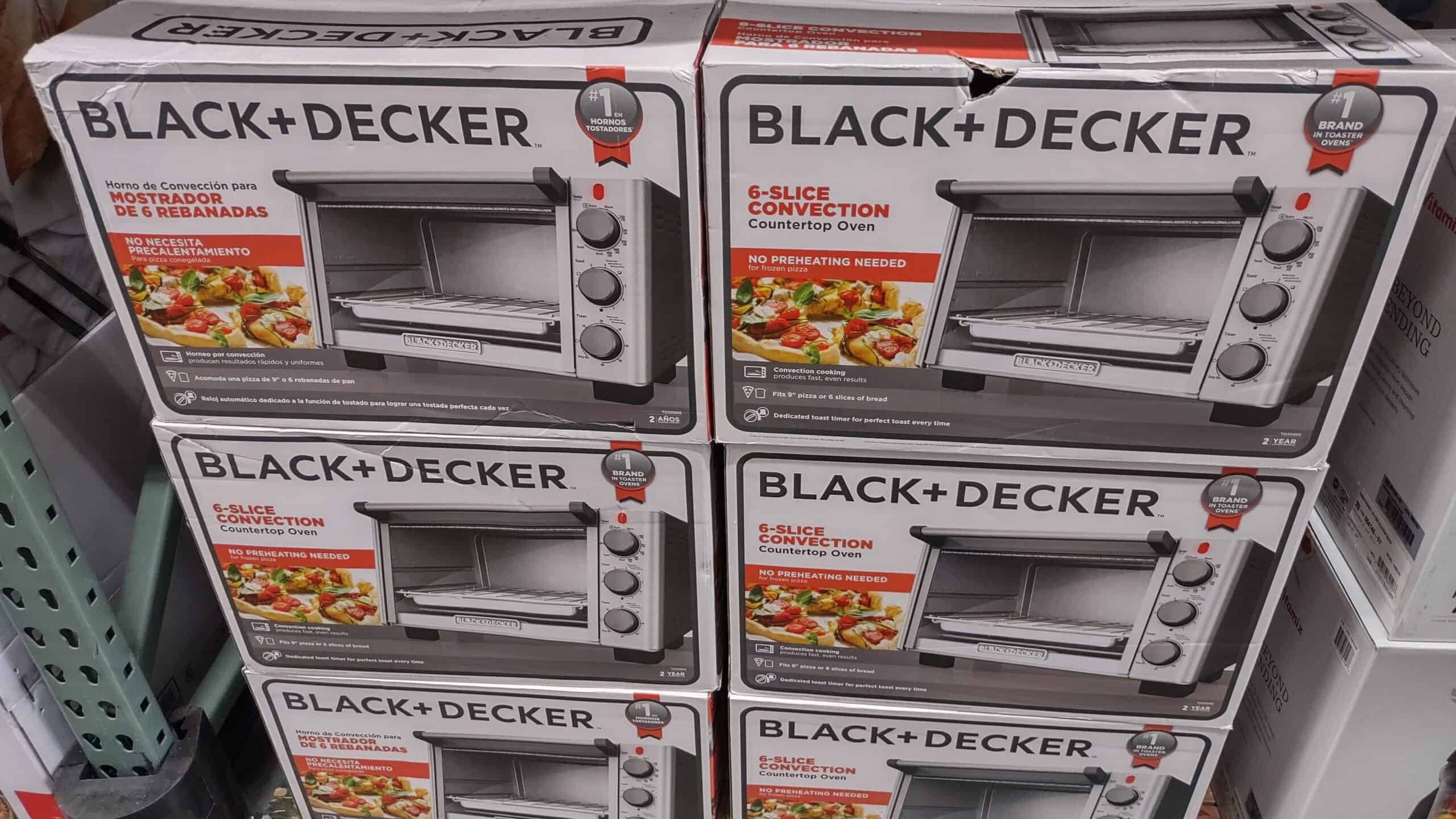 black and decker 6 slice toaster oven