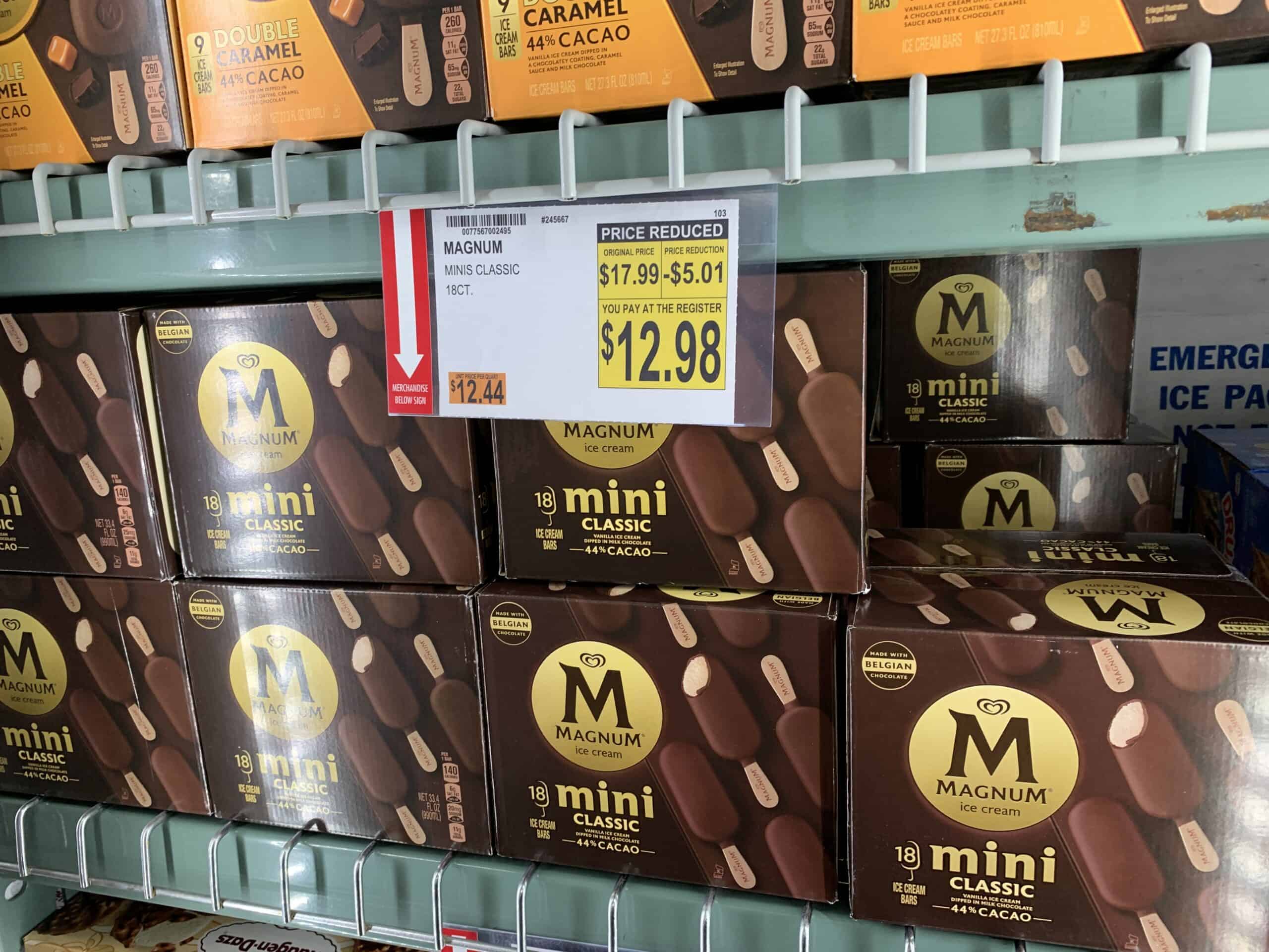 magnum mini classic ice cream bars