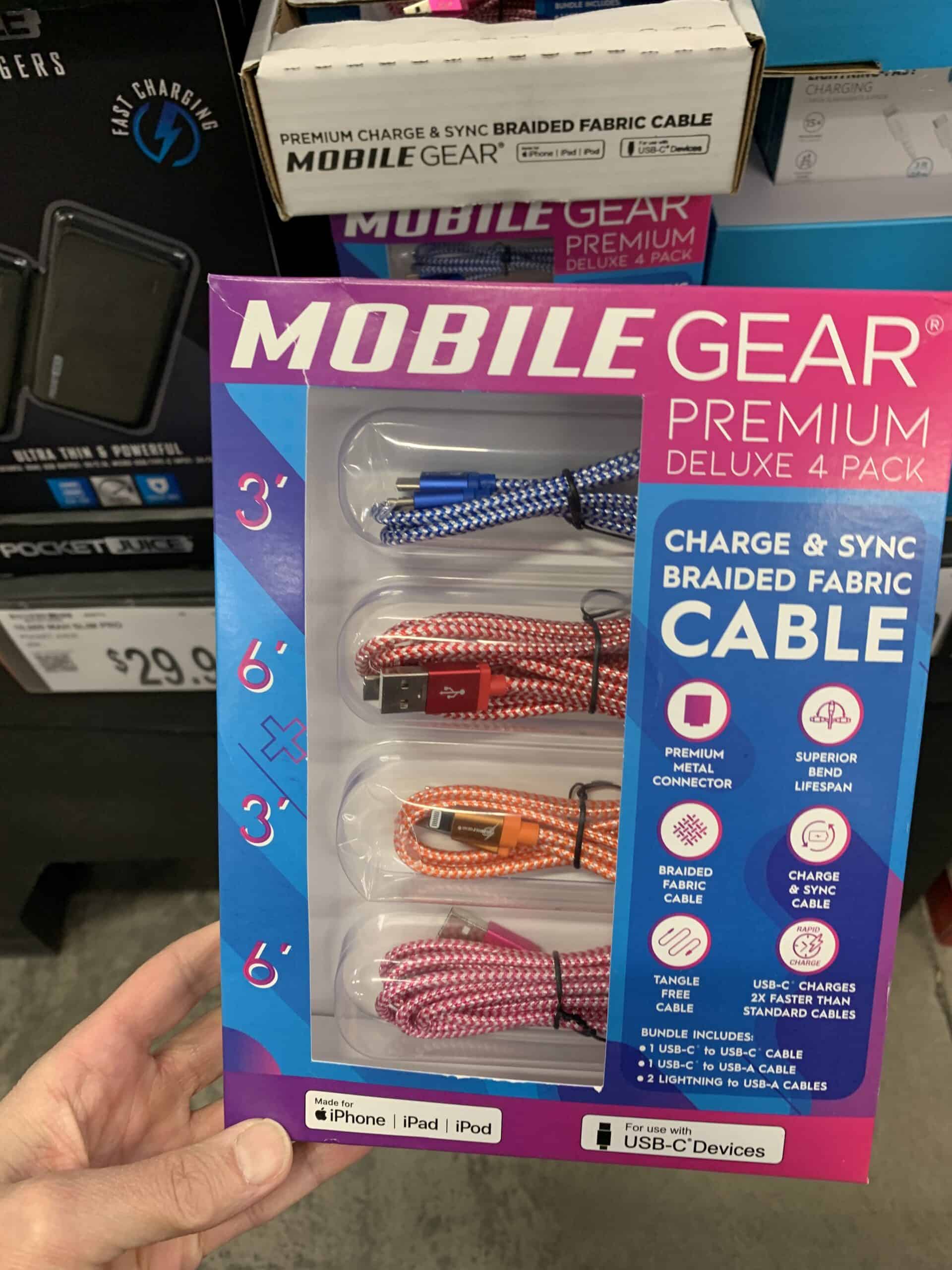 mobile gear premium charging cables