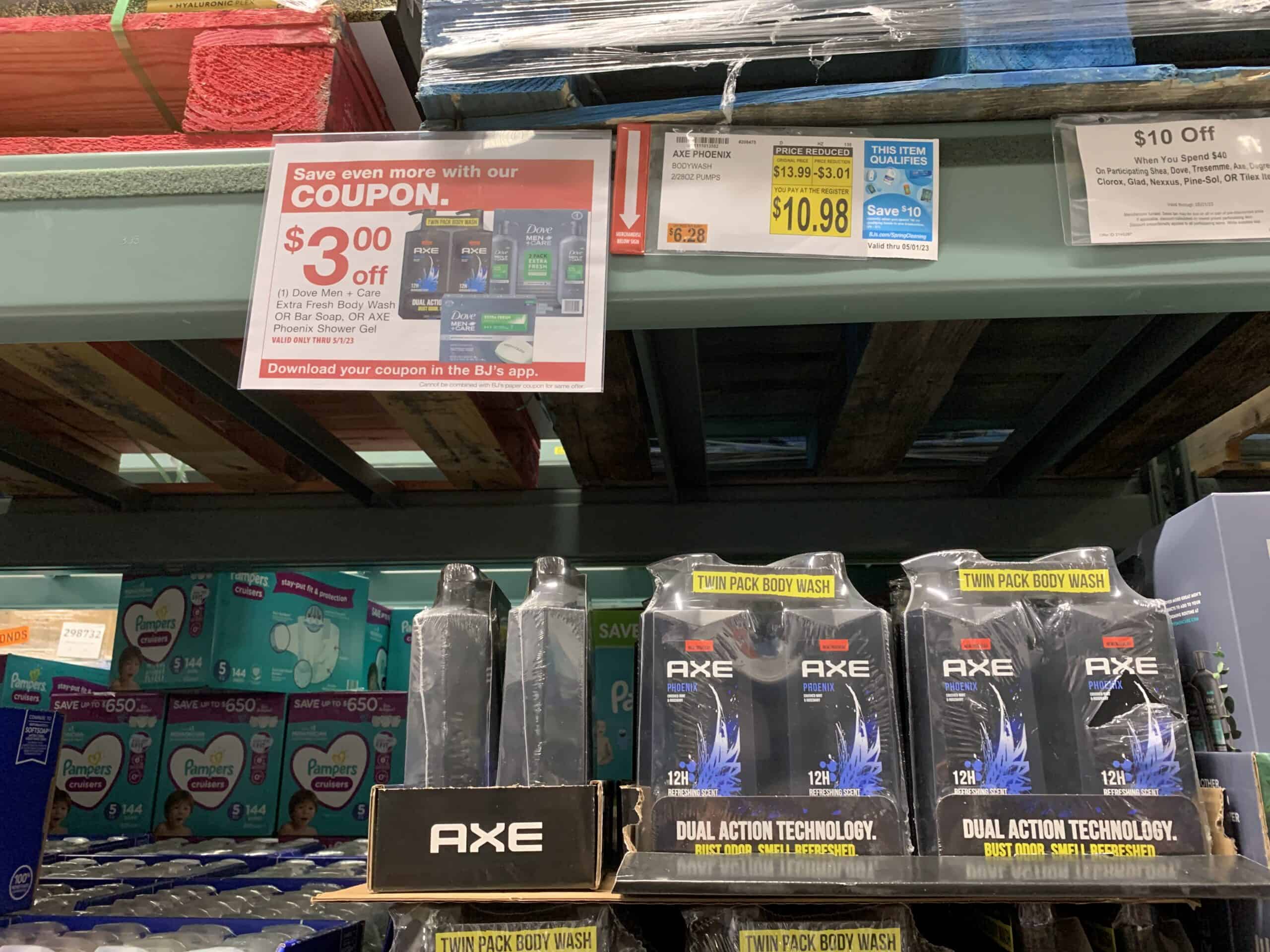 axe phoneix body wash at BJ's