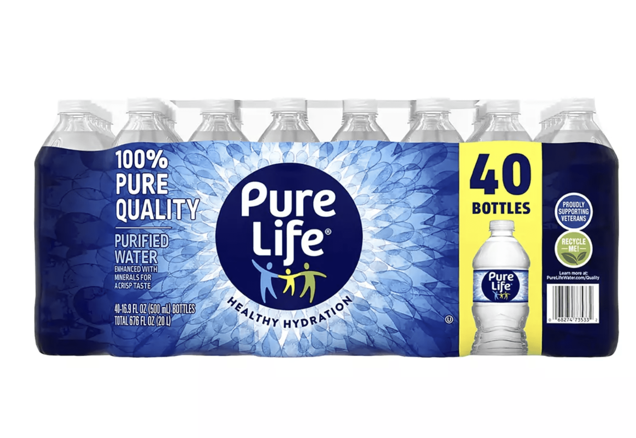 Pure Life Purified Water, Plastic Bottled Water, 40 pk./16.9 fl. oz.