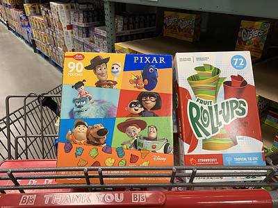 fruit roll ups and betty crocker fruit snacks at BJs