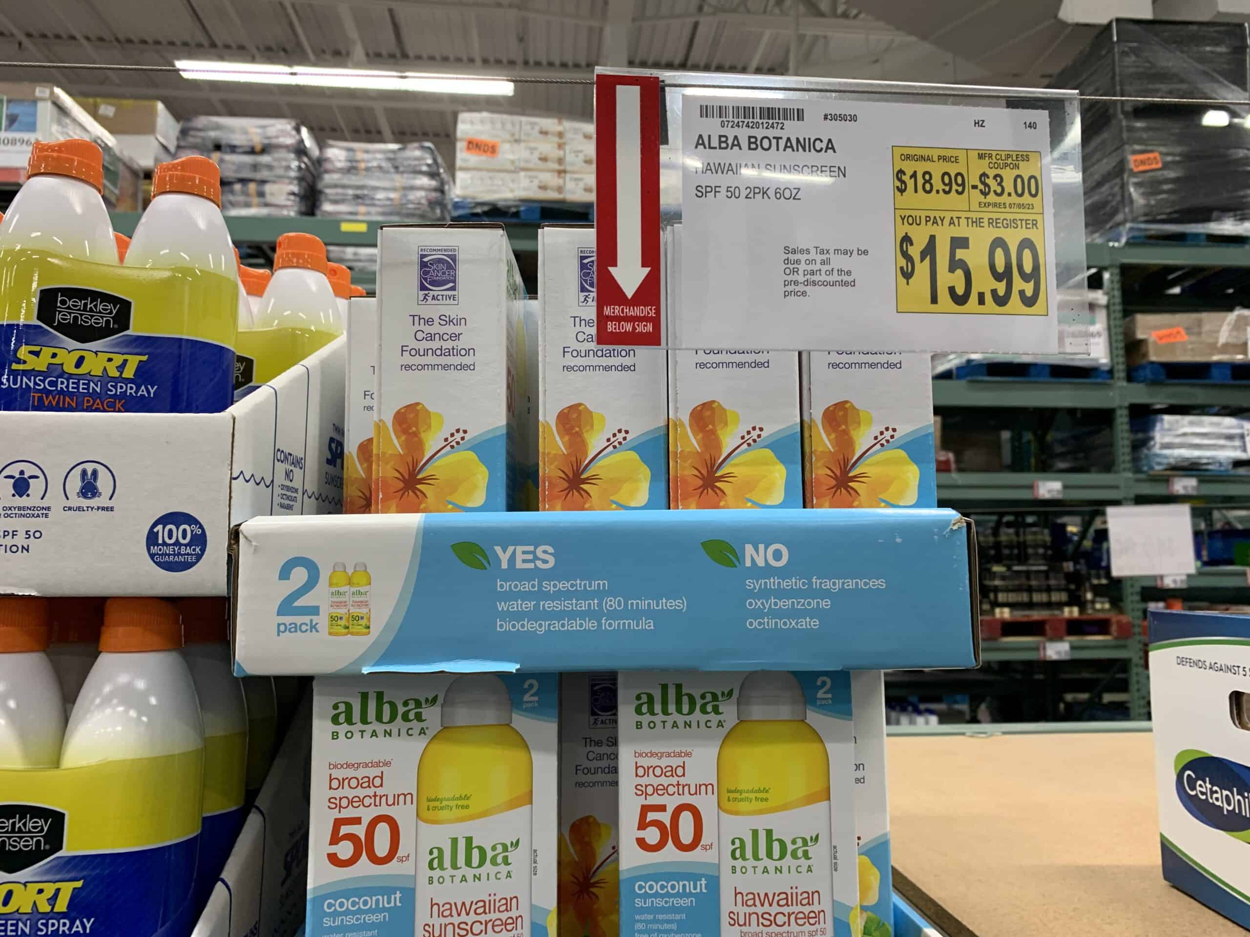 alba botanicals at BJs