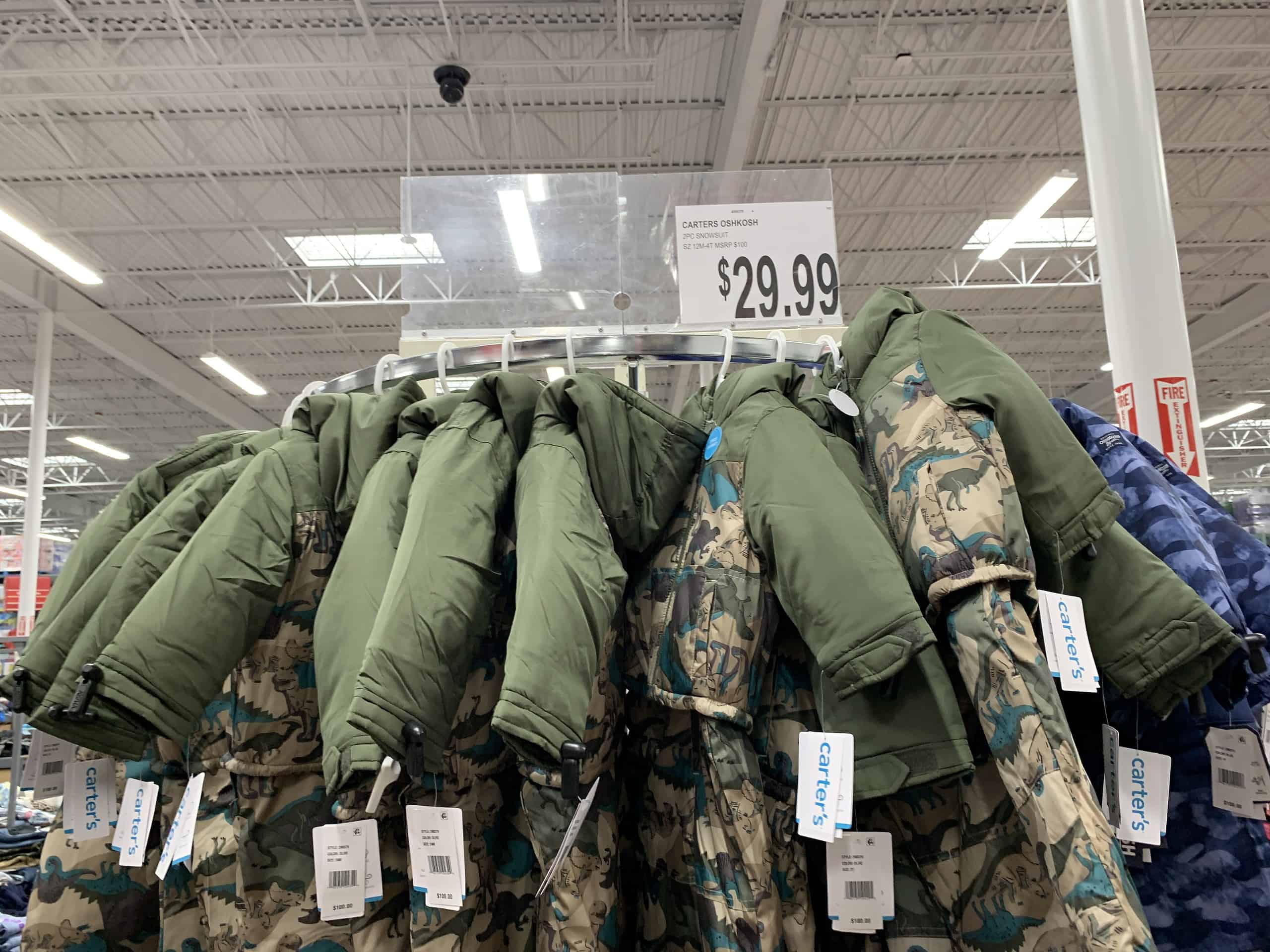 winter jackets and snow pants at BJs