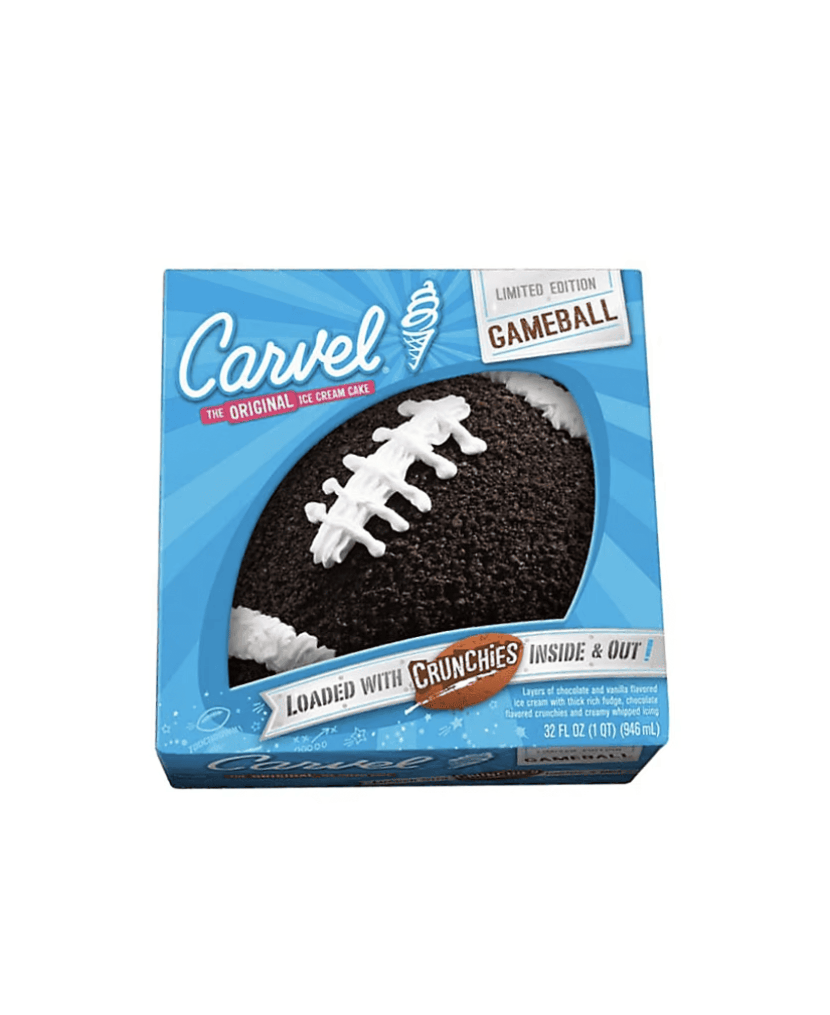 carvel football ice cream cake