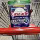Cascade Platinum Plus dishwasher detergent, 82-count, in shopping cart.