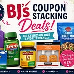 BJ's coupon stacking deals on health and wellness products for 4/11/26.