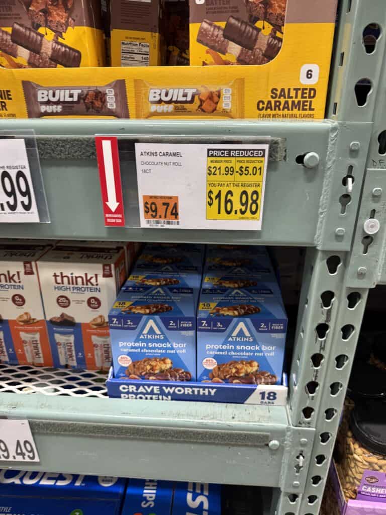 Protein snack bars and energy bars at MyBJsWholesale store.