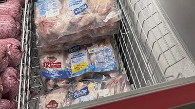 Fresh chicken drums on sale at BJ's Wholesale for $6.63 per pound.